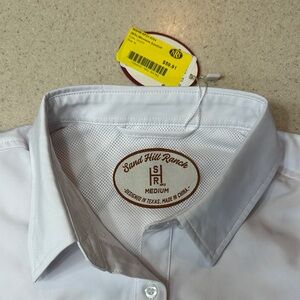 White ladies button up long sleeve Shirt